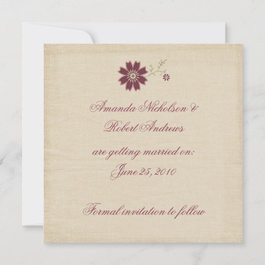 Fun Cute Stripes Stip Save the Date (Achterkant)