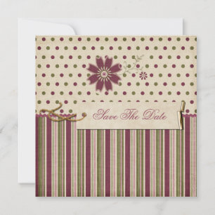 Fun Cute Stripes Stip Save the Date