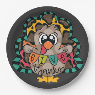 Fun cute turkey shirt papieren bordje