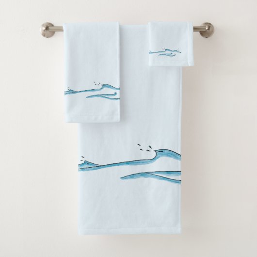 Fun Cute Whimsical Rubber Duck Bad Handdoek (Insitu)