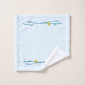 Fun Cute Whimsical Rubber Duck Bad Handdoek (Wasdoekje)