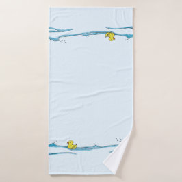 Fun Cute Whimsical Rubber Duck Badhanddoek