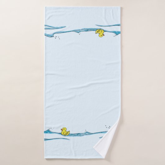 Fun Cute Whimsical Rubber Duck Badhanddoek (Badhanddoek)
