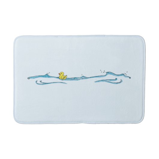 Fun Cute Whimsical Rubber Duck Badmat (Voorkant)