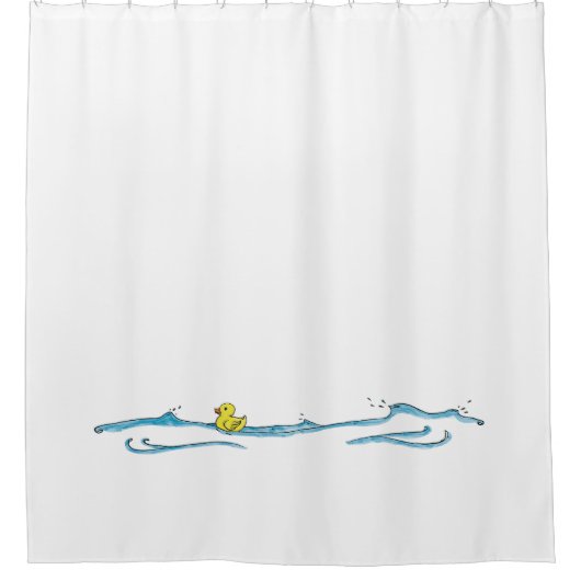 Fun Cute Whimsical Rubber Duck Douchegordijn (Voorkant)