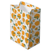 Fun Cutie Clementine Tangerine Mandarijn Sinaasapp Medium Cadeauzakje (Voorkant Gekanteld)
