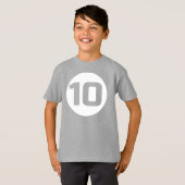 Fun CUTOUT #10 BIRTHDAY T-shirt (Voorkant volledig)
