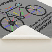 Fun Cycology Biking Bike Riding Definition Humor Sherpa Deken (3/4)