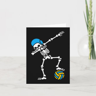 Fun Dab dabbing skelet Waterpolo Halloween zwemmen Kaart