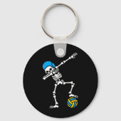 Fun Dab dabbing skelet Waterpolo Halloween zwemmen Sleutelhanger (Voorkant)