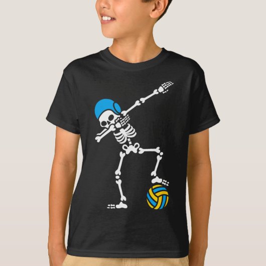 Fun Dab dabbing skeleton Water polo Halloween swim (Voorkant)