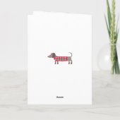 Fun Dachshund Dog Feestdagen Kaart (Achterkant)