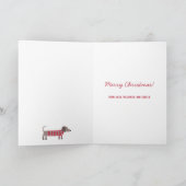 Fun Dachshund Dog Feestdagen Kaart (Binnen)