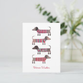 Fun Dachshund Dog Feestdagenkaart (Staand voorkant)