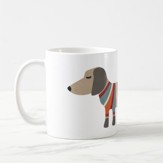 Fun Dachshund Dog Koffiemok (Links)