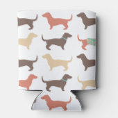 Fun Dachshund Dog Pattern Blikjeskoeler (Achterkant)