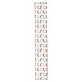 Fun Dachshund Dog Pattern Lange Tafelloper (Voorkant)