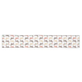 Fun Dachshund Dog Pattern Lange Tafelloper (Horizontaal)