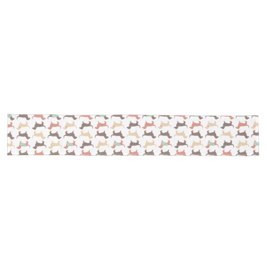 Fun Dachshund Dog Pattern Lange Tafelloper (Horizontaal)