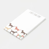 Fun Dachshund Dog Pattern Post-it® Notes (Schuin)