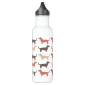 Fun Dachshund Dog Pattern Waterfles (Links)