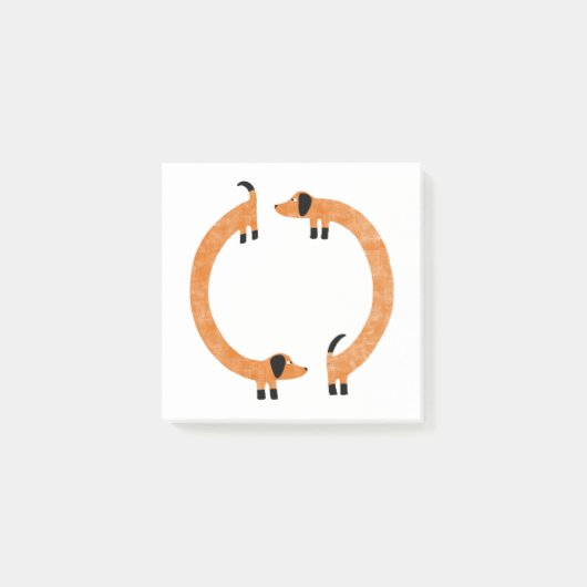 Fun Dachshund Post-it® Notes (Voorkant)