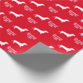 Fun Dachshund Through the Snow Cadeaupapier (Hoek)