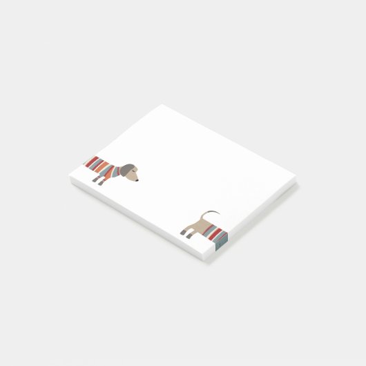 Fun Dachshund Wiener Dog Post-it® Notes (Schuin)