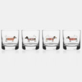 Fun Dachshund Wiener Worst Hond Gepersonaliseerde  Whisky Glas (Achterkant)