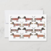 Fun Dachsund Dog Moving Announcement Aankondiging (Achterkant)