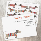 Fun Dachsund Dog Moving Announcement Aankondiging
