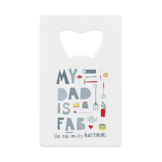 Fun Dad Creditkaart Flessenopener (Voorkant)