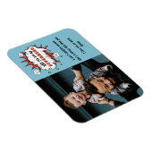 Fun Dad Superheld Cartoon Speech Bubble Magneet (Rechterzijde)