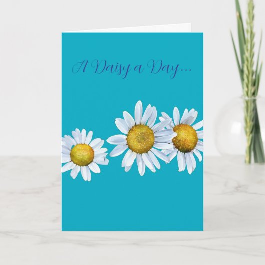 Fun Daisy Birthday Card Kaart (Voorkant)