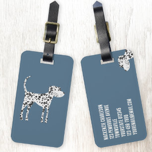 Fun Dalmatian Dog Bagagelabel