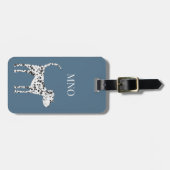 Fun Dalmatian Dog Monogram Bagagelabel (Voorkant horizontaal)