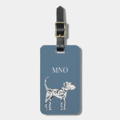 Fun Dalmatian Dog Monogram Bagagelabel (Voorkant verticaal)