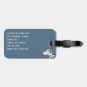Fun Dalmatian Dog Monogram Bagagelabel (Achterkant horizontaal)