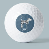 Fun Dalmatian Dog Monogram Golfballen