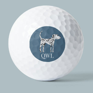 Fun Dalmatian Dog Monogram Golfballen