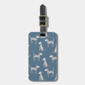 Fun Dalmatian Dog Pattern Bagagelabel (Voorkant verticaal)
