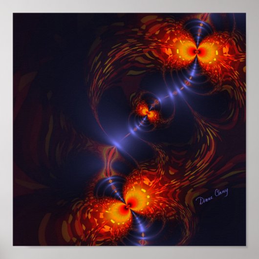 Fun Dance of the Eyes - Indigo and Gold Sight Poster (Voorkant)