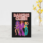 Fun Dancing Queen Disco Dance Club Party 1970s GIF Kaart (Gele Bloem)