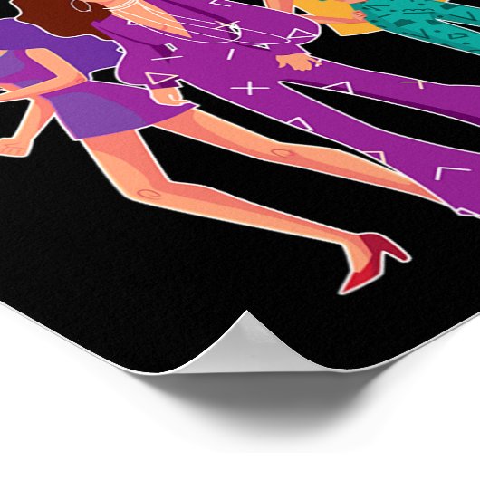 Fun Dancing Queen Disco Dance Club Party 1970s GIF Poster (Hoek)