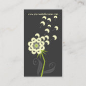 Fun Dandelion Floral Visitekaartje (Achterkant)