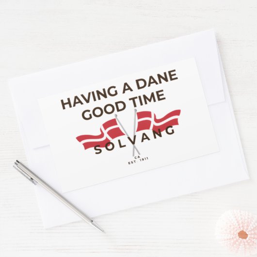 Fun Danish Mug Rechthoekige Sticker (Envelop)