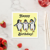 Fun Dansende Penguins Happy Birthday! Servetten (Insitu)