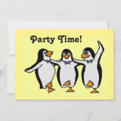 Fun Dansende Pinguins Party Time! Kaart (Voorkant)