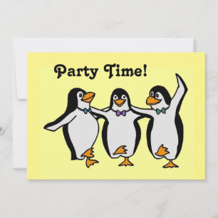 Fun Dansende Pinguins Party Time! Kaart