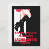 Fun dansmeisje gepersonaliseerde bachelorette part kaart (Voorkant)